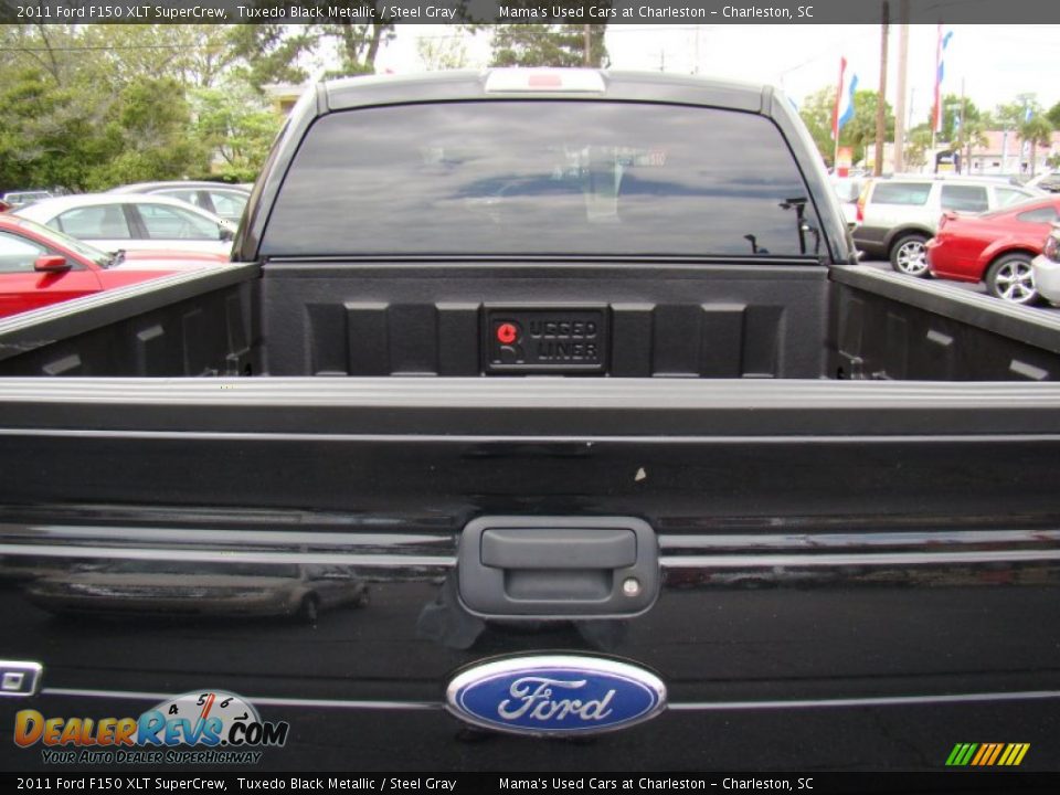 2011 Ford F150 XLT SuperCrew Tuxedo Black Metallic / Steel Gray Photo #29