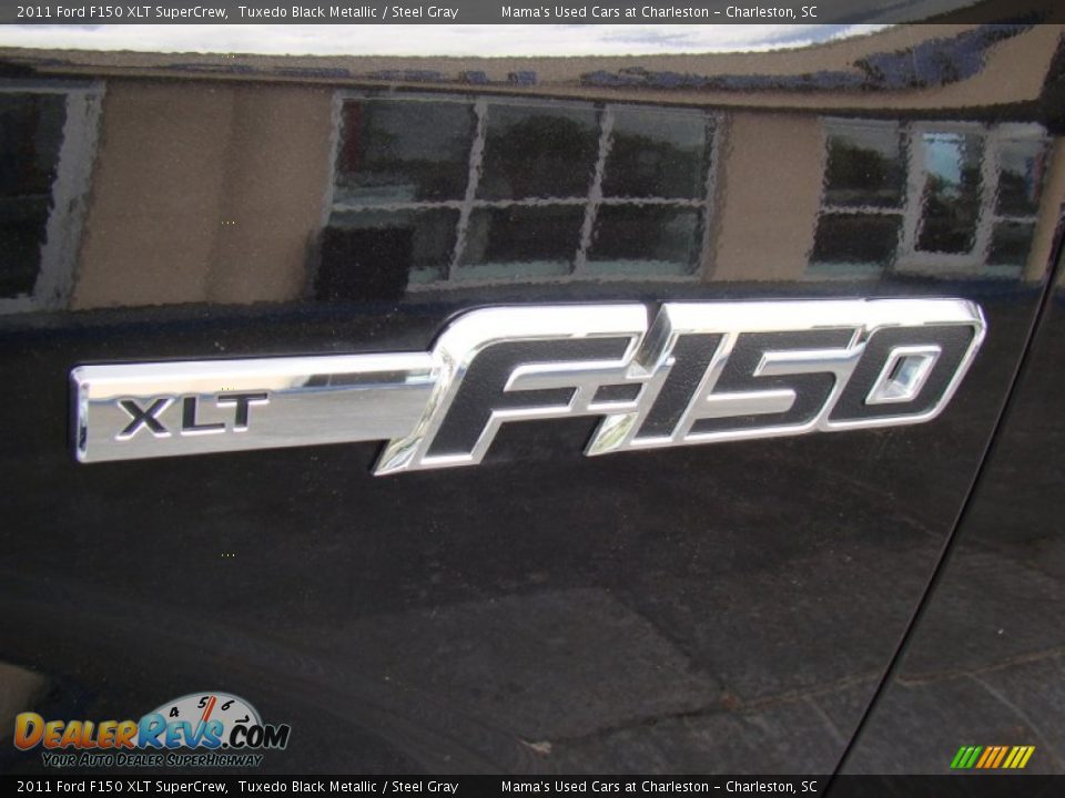 2011 Ford F150 XLT SuperCrew Tuxedo Black Metallic / Steel Gray Photo #32