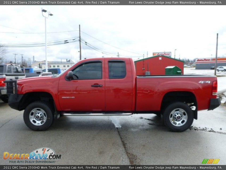 2011 GMC Sierra 2500HD Work Truck Extended Cab 4x4 Fire Red / Dark Titanium Photo #2