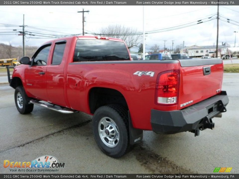 2011 GMC Sierra 2500HD Work Truck Extended Cab 4x4 Fire Red / Dark Titanium Photo #3