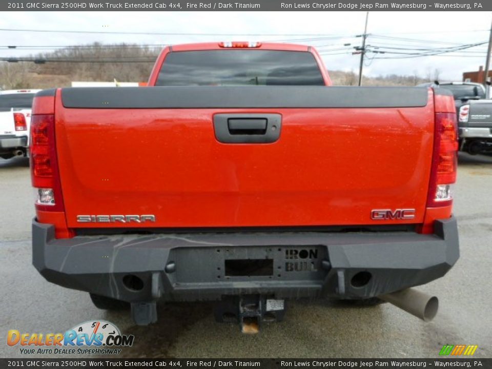 2011 GMC Sierra 2500HD Work Truck Extended Cab 4x4 Fire Red / Dark Titanium Photo #4