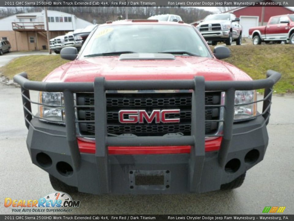2011 GMC Sierra 2500HD Work Truck Extended Cab 4x4 Fire Red / Dark Titanium Photo #9