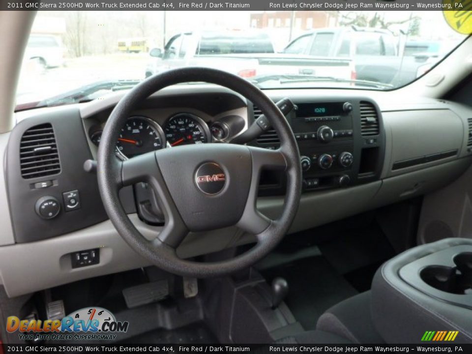 2011 GMC Sierra 2500HD Work Truck Extended Cab 4x4 Fire Red / Dark Titanium Photo #13