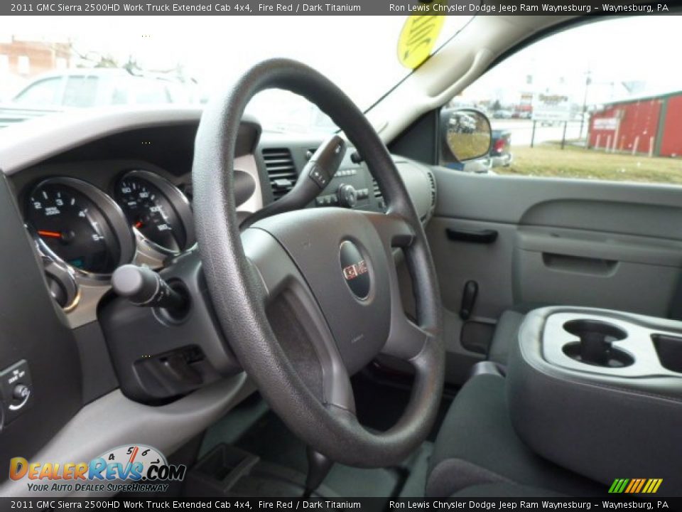 2011 GMC Sierra 2500HD Work Truck Extended Cab 4x4 Fire Red / Dark Titanium Photo #16