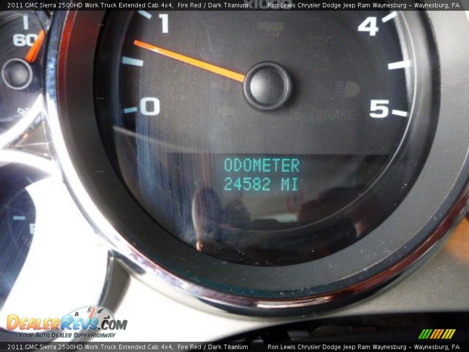 2011 GMC Sierra 2500HD Work Truck Extended Cab 4x4 Fire Red / Dark Titanium Photo #19