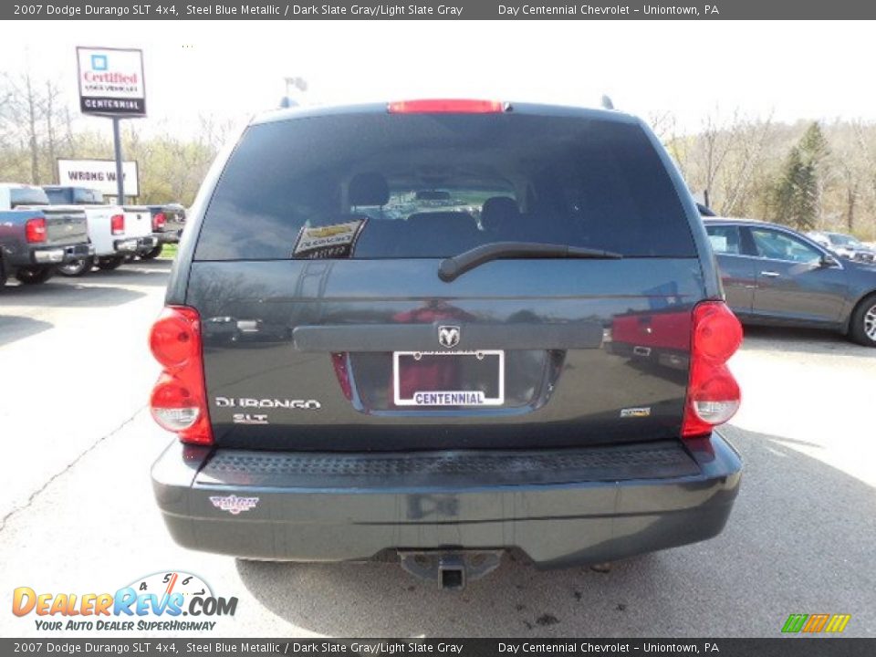 2007 Dodge Durango SLT 4x4 Steel Blue Metallic / Dark Slate Gray/Light Slate Gray Photo #5