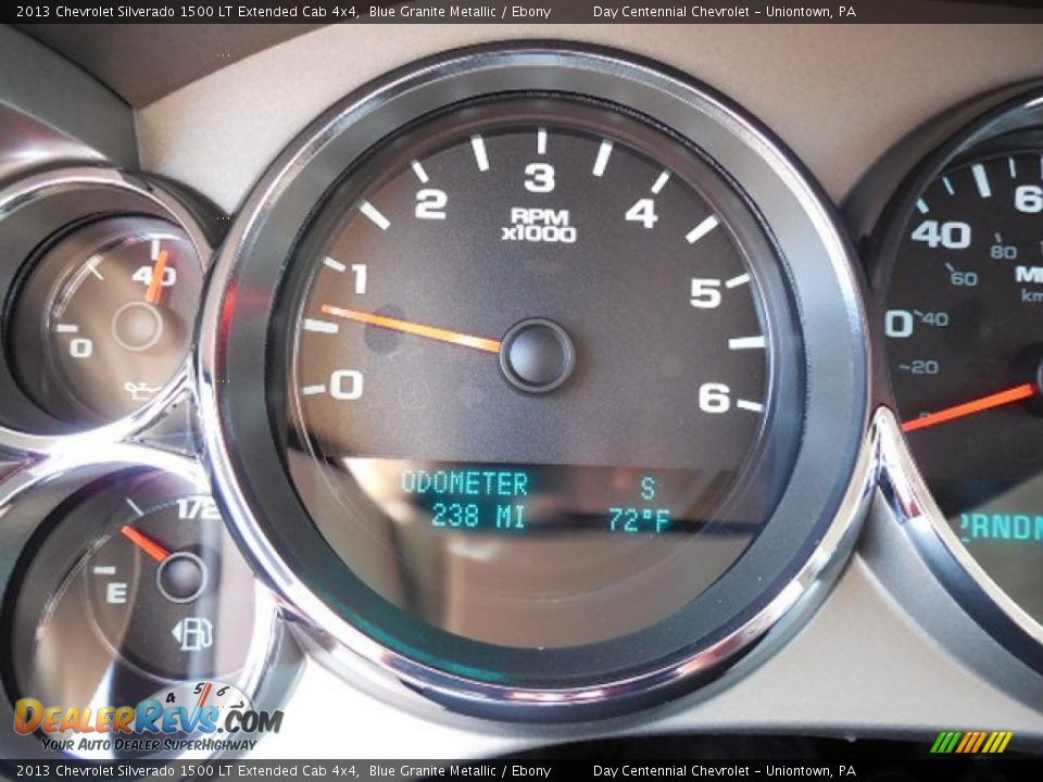 2013 Chevrolet Silverado 1500 LT Extended Cab 4x4 Blue Granite Metallic / Ebony Photo #20