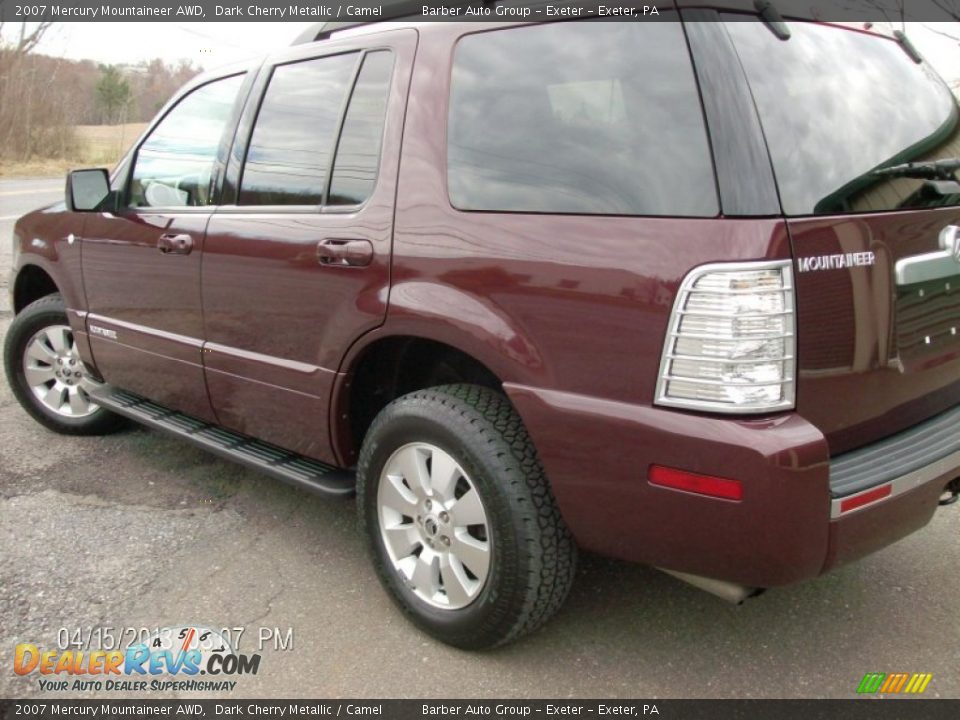 2007 Mercury Mountaineer AWD Dark Cherry Metallic / Camel Photo #5