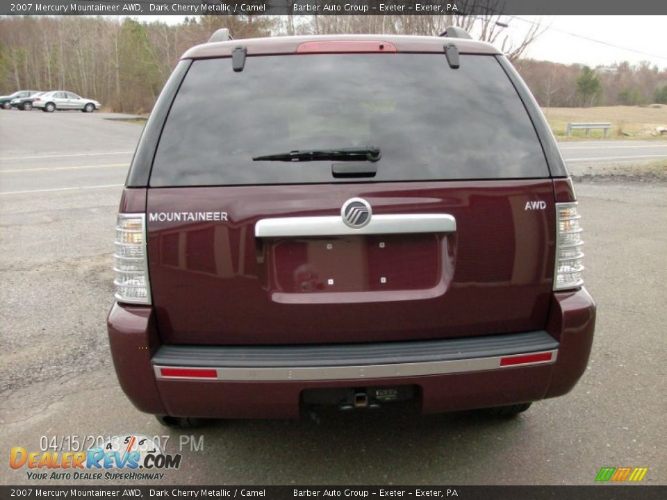 2007 Mercury Mountaineer AWD Dark Cherry Metallic / Camel Photo #6