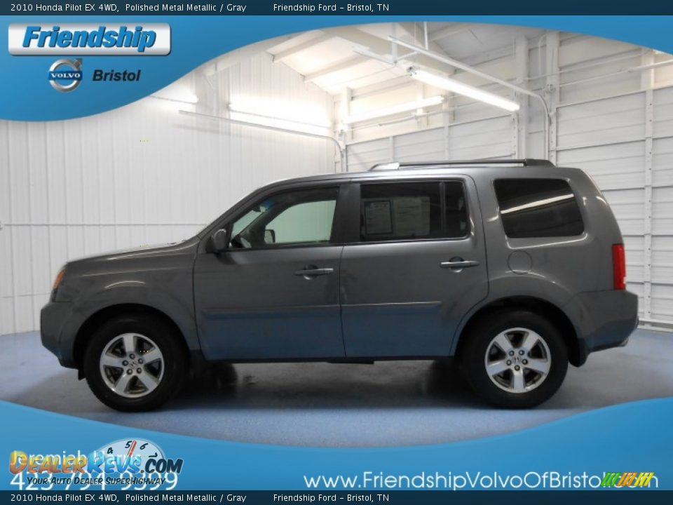 2010 Honda Pilot EX 4WD Polished Metal Metallic / Gray Photo #1