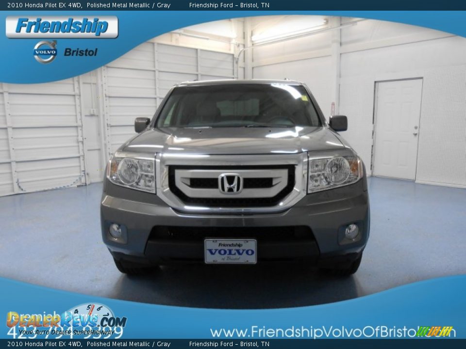 2010 Honda Pilot EX 4WD Polished Metal Metallic / Gray Photo #3
