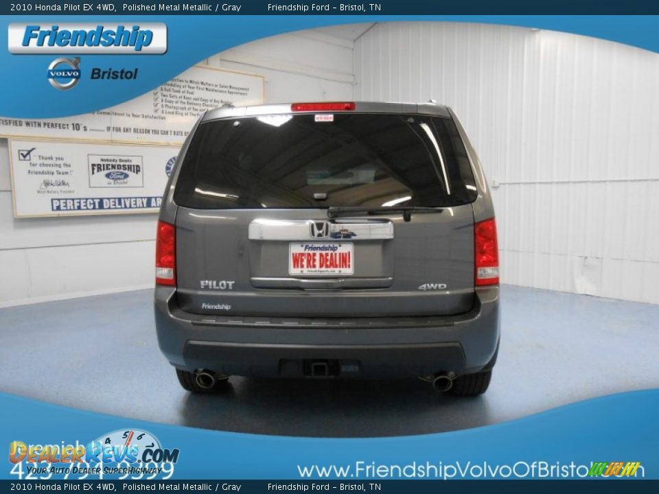 2010 Honda Pilot EX 4WD Polished Metal Metallic / Gray Photo #7