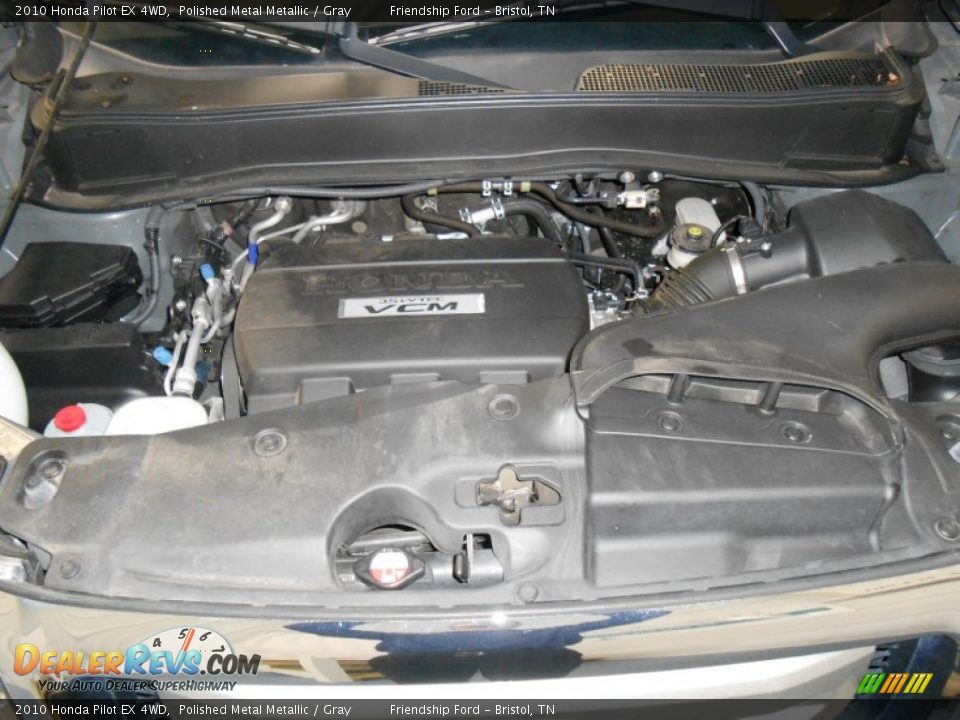 2010 Honda Pilot EX 4WD Polished Metal Metallic / Gray Photo #9