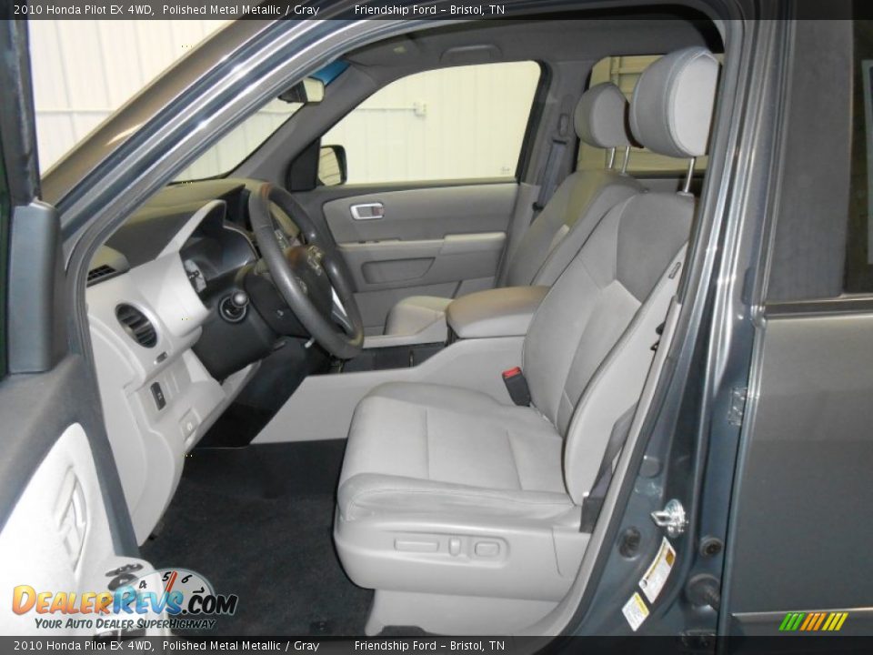 2010 Honda Pilot EX 4WD Polished Metal Metallic / Gray Photo #11