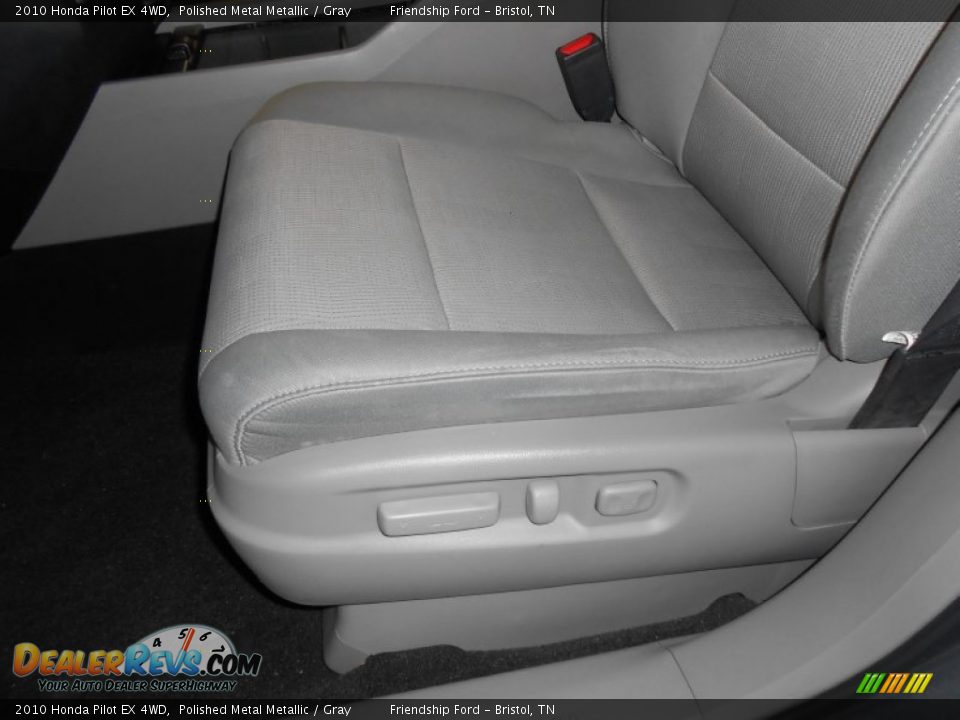 2010 Honda Pilot EX 4WD Polished Metal Metallic / Gray Photo #12