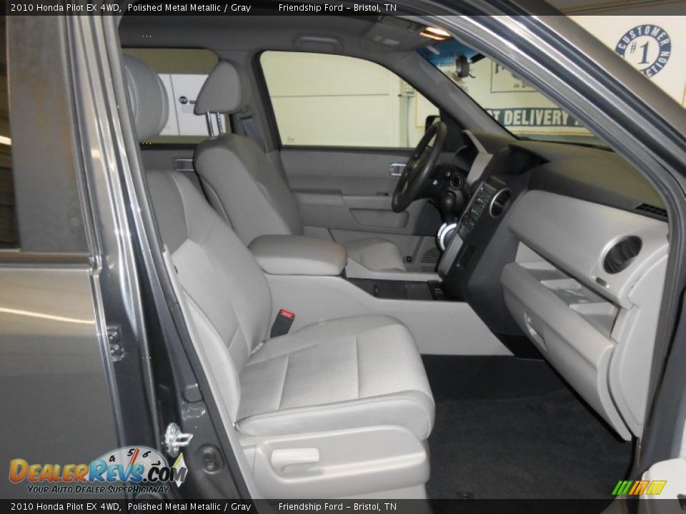 2010 Honda Pilot EX 4WD Polished Metal Metallic / Gray Photo #24