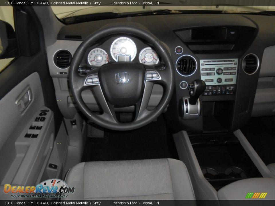 2010 Honda Pilot EX 4WD Polished Metal Metallic / Gray Photo #27