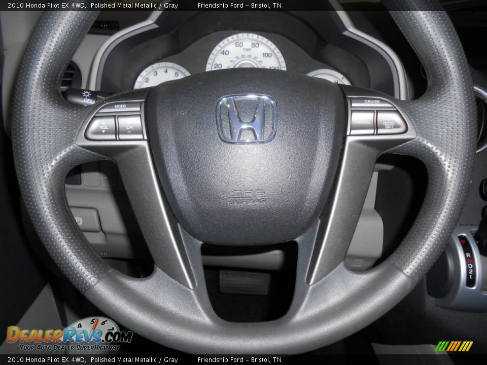 2010 Honda Pilot EX 4WD Polished Metal Metallic / Gray Photo #31