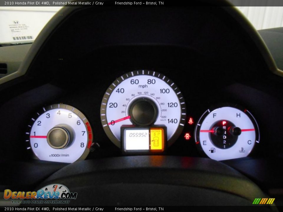 2010 Honda Pilot EX 4WD Polished Metal Metallic / Gray Photo #32