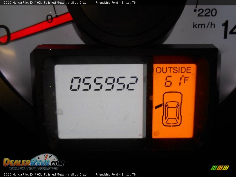 2010 Honda Pilot EX 4WD Polished Metal Metallic / Gray Photo #33