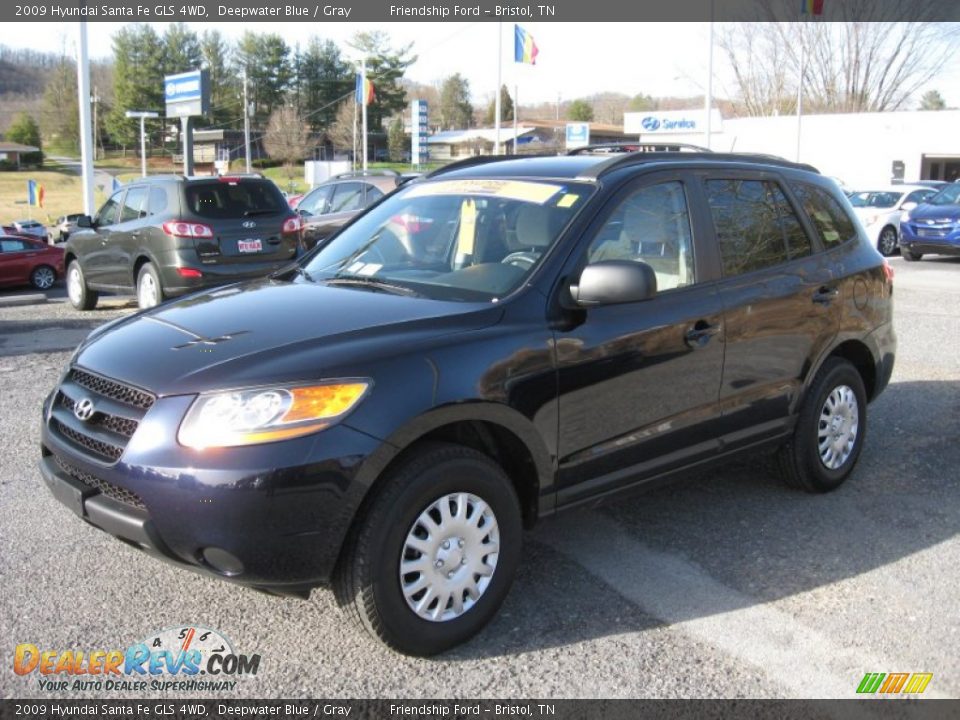 2009 Hyundai Santa Fe GLS 4WD Deepwater Blue / Gray Photo #2
