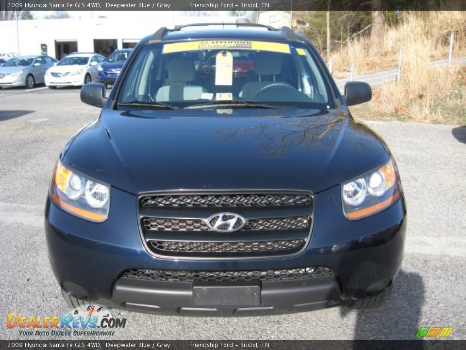 2009 Hyundai Santa Fe GLS 4WD Deepwater Blue / Gray Photo #3