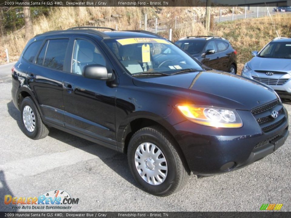 2009 Hyundai Santa Fe GLS 4WD Deepwater Blue / Gray Photo #4