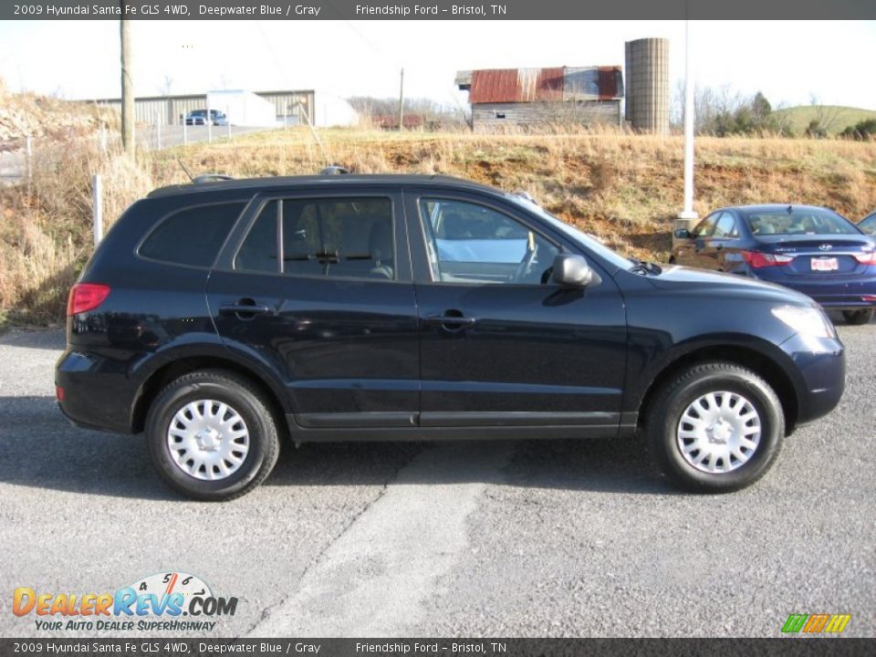 2009 Hyundai Santa Fe GLS 4WD Deepwater Blue / Gray Photo #5