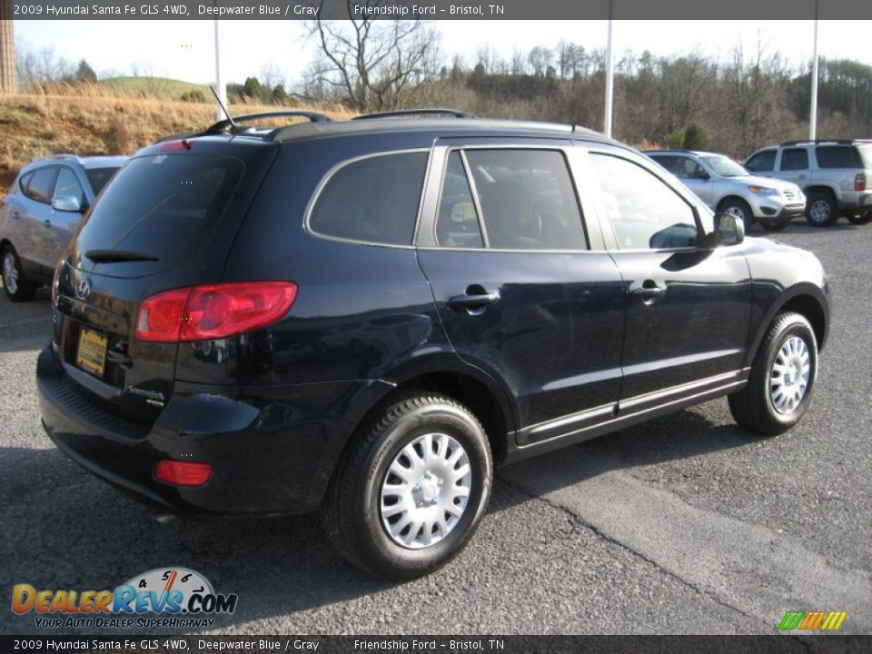 2009 Hyundai Santa Fe GLS 4WD Deepwater Blue / Gray Photo #6
