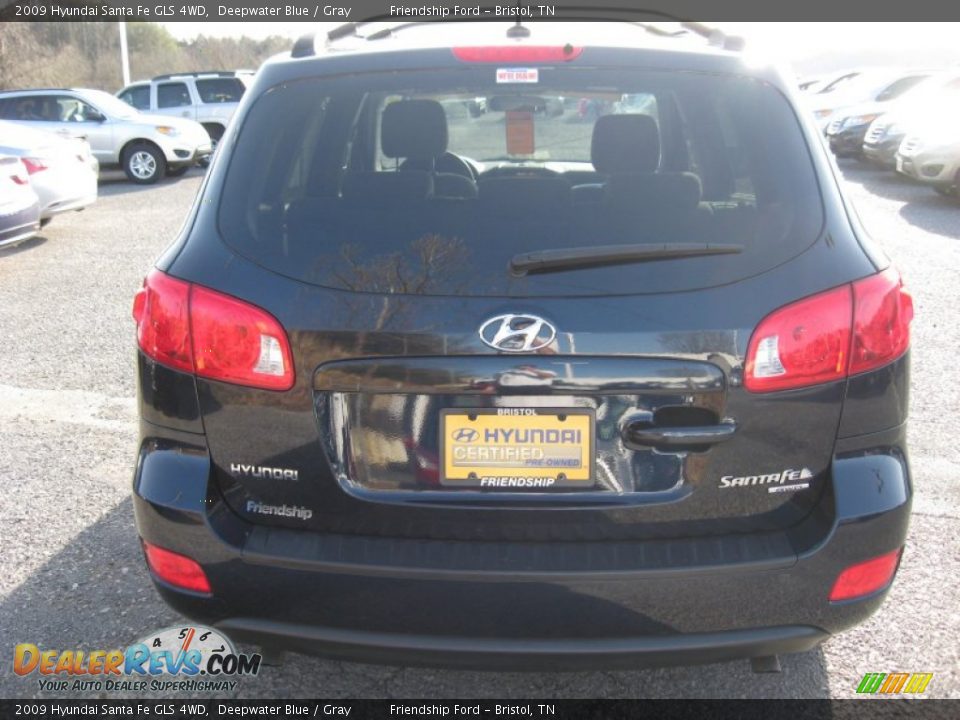 2009 Hyundai Santa Fe GLS 4WD Deepwater Blue / Gray Photo #7