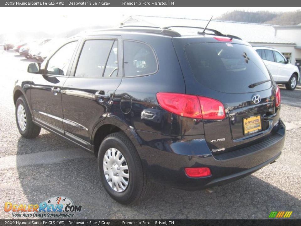 2009 Hyundai Santa Fe GLS 4WD Deepwater Blue / Gray Photo #8