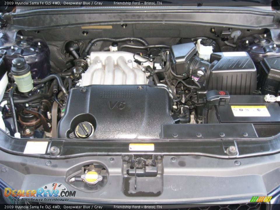 2009 Hyundai Santa Fe GLS 4WD Deepwater Blue / Gray Photo #9