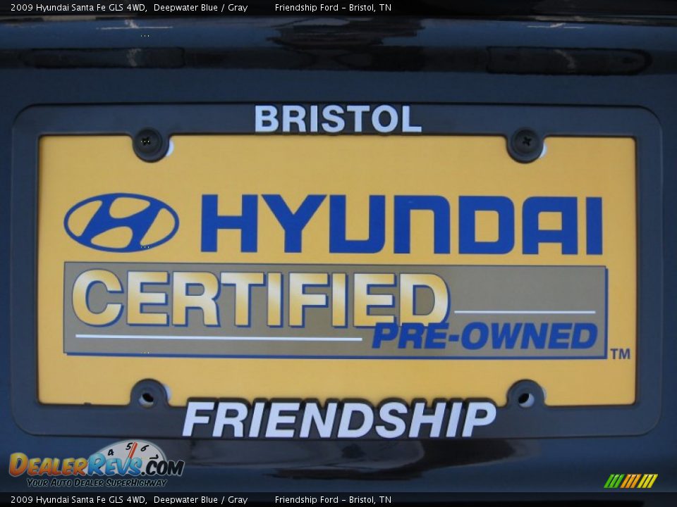 2009 Hyundai Santa Fe GLS 4WD Deepwater Blue / Gray Photo #14