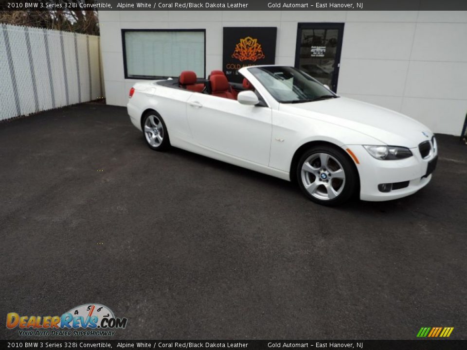 2010 BMW 3 Series 328i Convertible Alpine White / Coral Red/Black Dakota Leather Photo #1