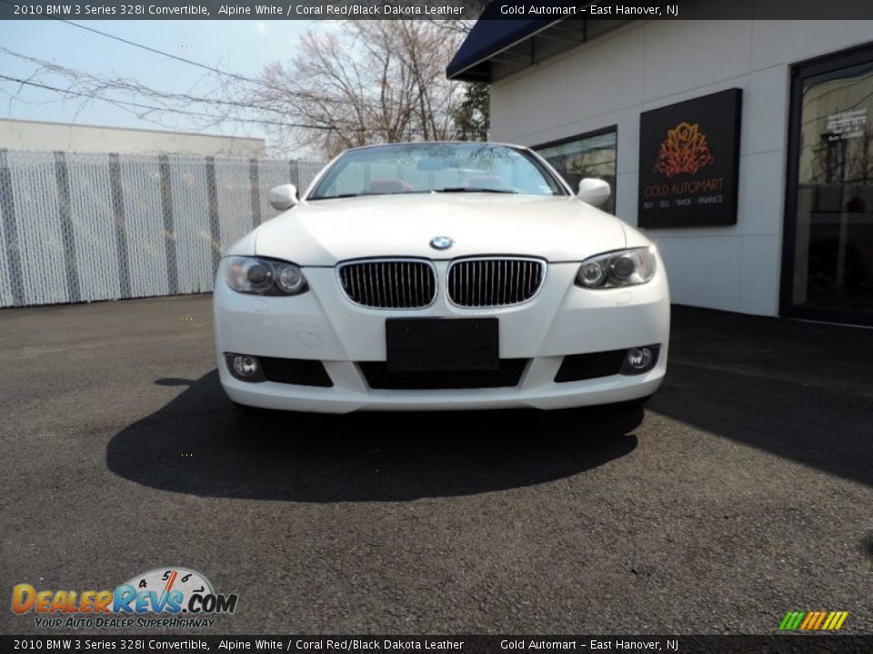 2010 BMW 3 Series 328i Convertible Alpine White / Coral Red/Black Dakota Leather Photo #2