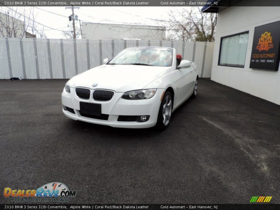 2010 BMW 3 Series 328i Convertible Alpine White / Coral Red/Black Dakota Leather Photo #3