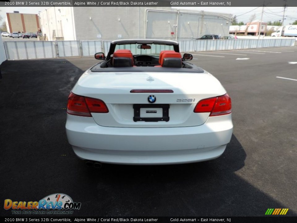 2010 BMW 3 Series 328i Convertible Alpine White / Coral Red/Black Dakota Leather Photo #6