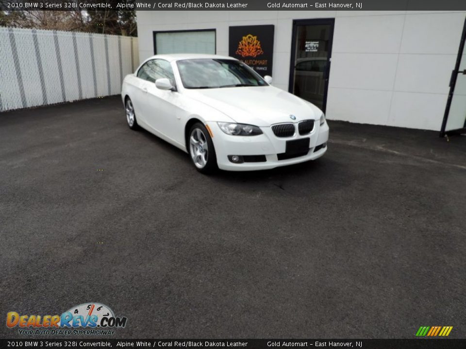 2010 BMW 3 Series 328i Convertible Alpine White / Coral Red/Black Dakota Leather Photo #7