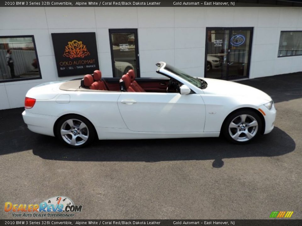 2010 BMW 3 Series 328i Convertible Alpine White / Coral Red/Black Dakota Leather Photo #8