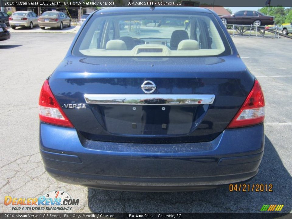 2010 Nissan Versa 1.8 S Sedan Blue Onyx Metallic / Charcoal Photo #5