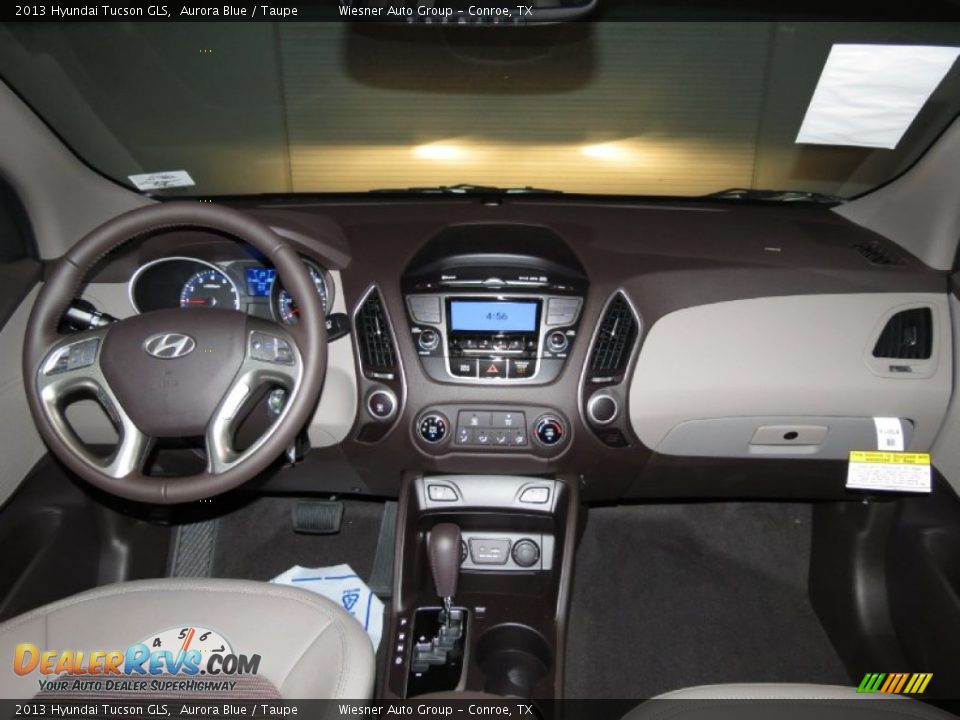 2013 Hyundai Tucson GLS Aurora Blue / Taupe Photo #3