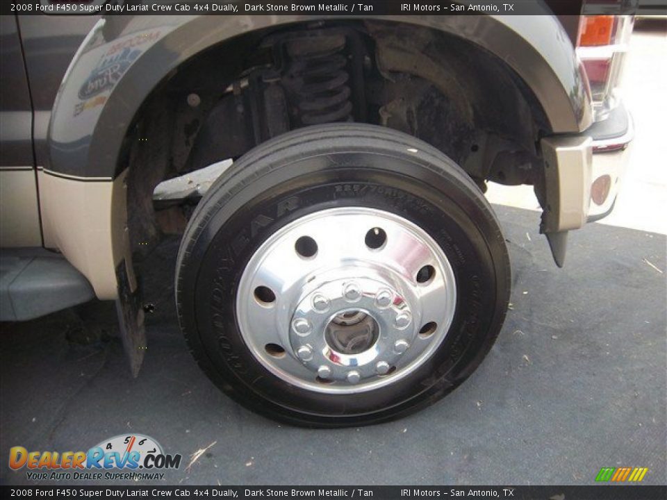 2008 Ford F450 Super Duty Lariat Crew Cab 4x4 Dually Dark Stone Brown Metallic / Tan Photo #4