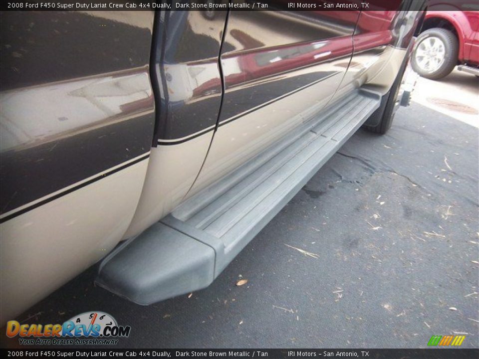 2008 Ford F450 Super Duty Lariat Crew Cab 4x4 Dually Dark Stone Brown Metallic / Tan Photo #8