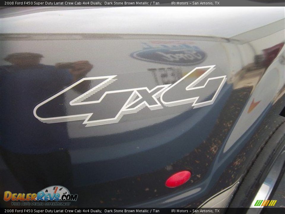 2008 Ford F450 Super Duty Lariat Crew Cab 4x4 Dually Dark Stone Brown Metallic / Tan Photo #10
