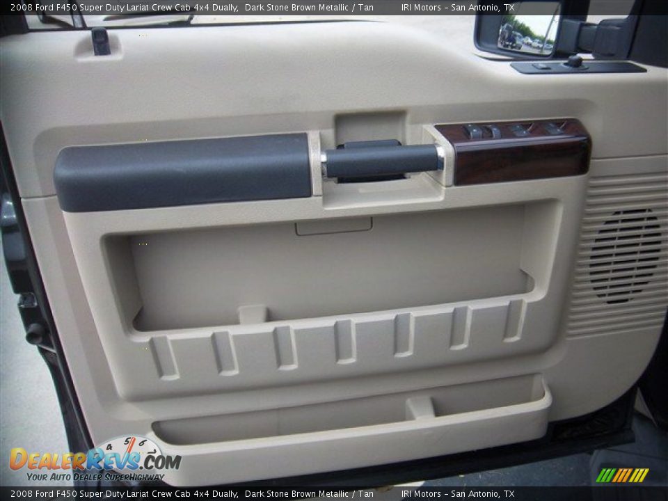 2008 Ford F450 Super Duty Lariat Crew Cab 4x4 Dually Dark Stone Brown Metallic / Tan Photo #15