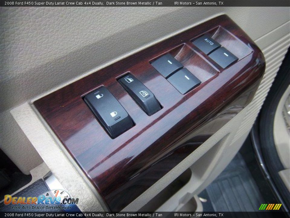 2008 Ford F450 Super Duty Lariat Crew Cab 4x4 Dually Dark Stone Brown Metallic / Tan Photo #16