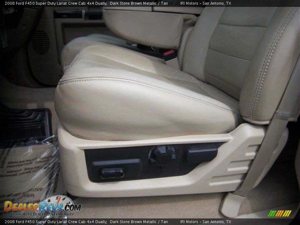 2008 Ford F450 Super Duty Lariat Crew Cab 4x4 Dually Dark Stone Brown Metallic / Tan Photo #18