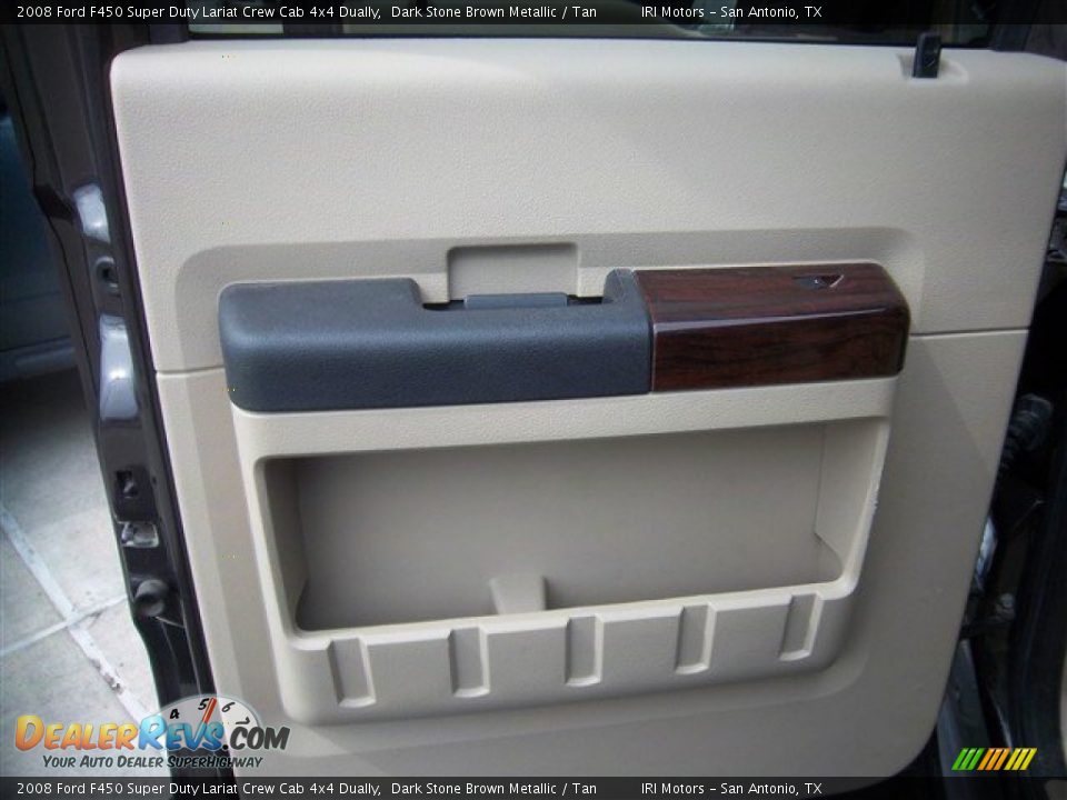 2008 Ford F450 Super Duty Lariat Crew Cab 4x4 Dually Dark Stone Brown Metallic / Tan Photo #19