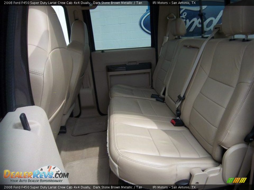 2008 Ford F450 Super Duty Lariat Crew Cab 4x4 Dually Dark Stone Brown Metallic / Tan Photo #20