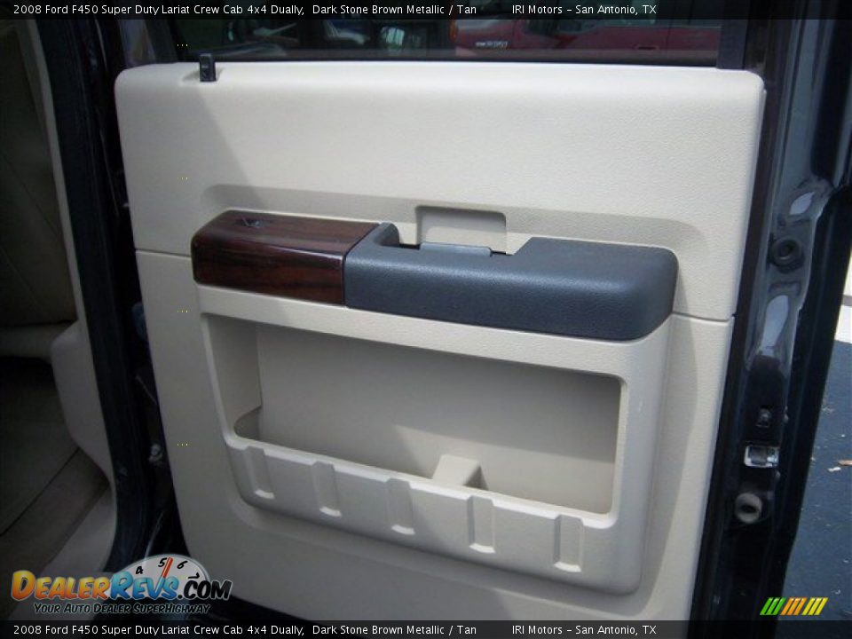 2008 Ford F450 Super Duty Lariat Crew Cab 4x4 Dually Dark Stone Brown Metallic / Tan Photo #21